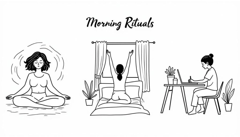 découvrez les 3 rituels matinaux simples et efficaces qui apaisent l’esprit dès le réveil, pour commencer la journée en douceur avant même de boire votre café.