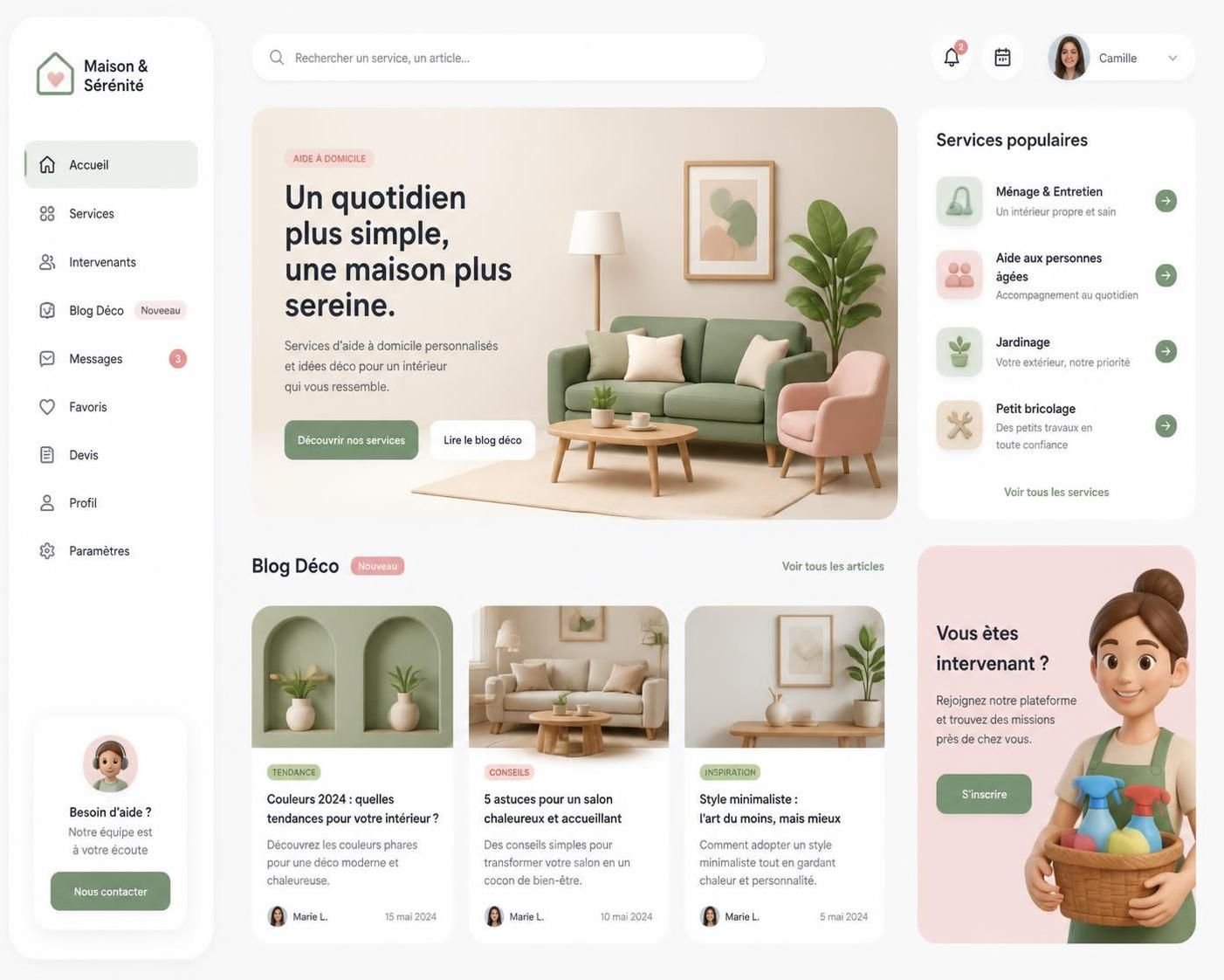 explorez les services et avantages réels offerts par cette plateforme d'aide en ligne à domicile pour faciliter votre quotidien.
